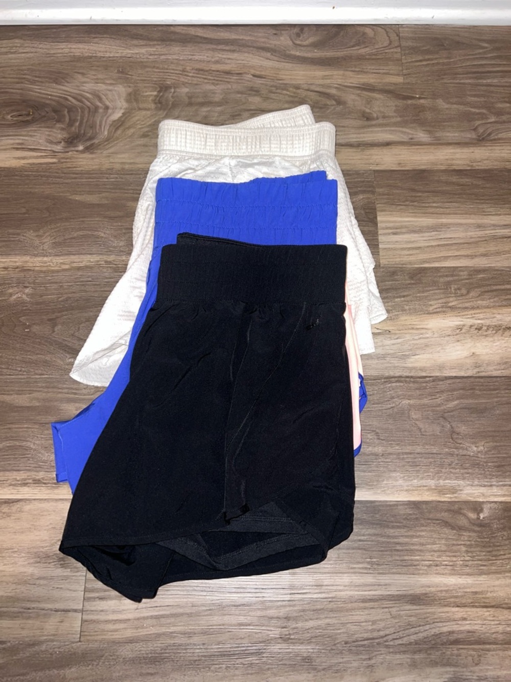 Bundle of 3 Women’s XL Avia Workout/Running Shorts Black, Blue & Beige